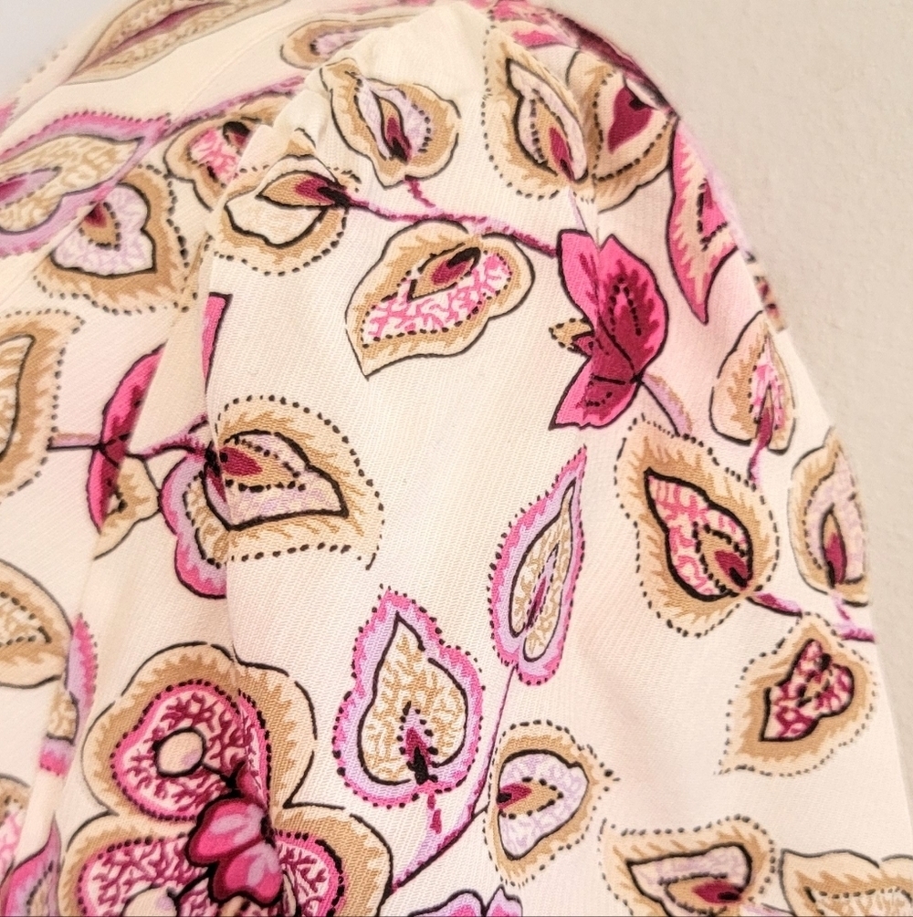 8 Ann Taylor Babydoll Tiered A Line Romantic Floral Prairie Puff Sleeve Cottage - Picture 6 of 9